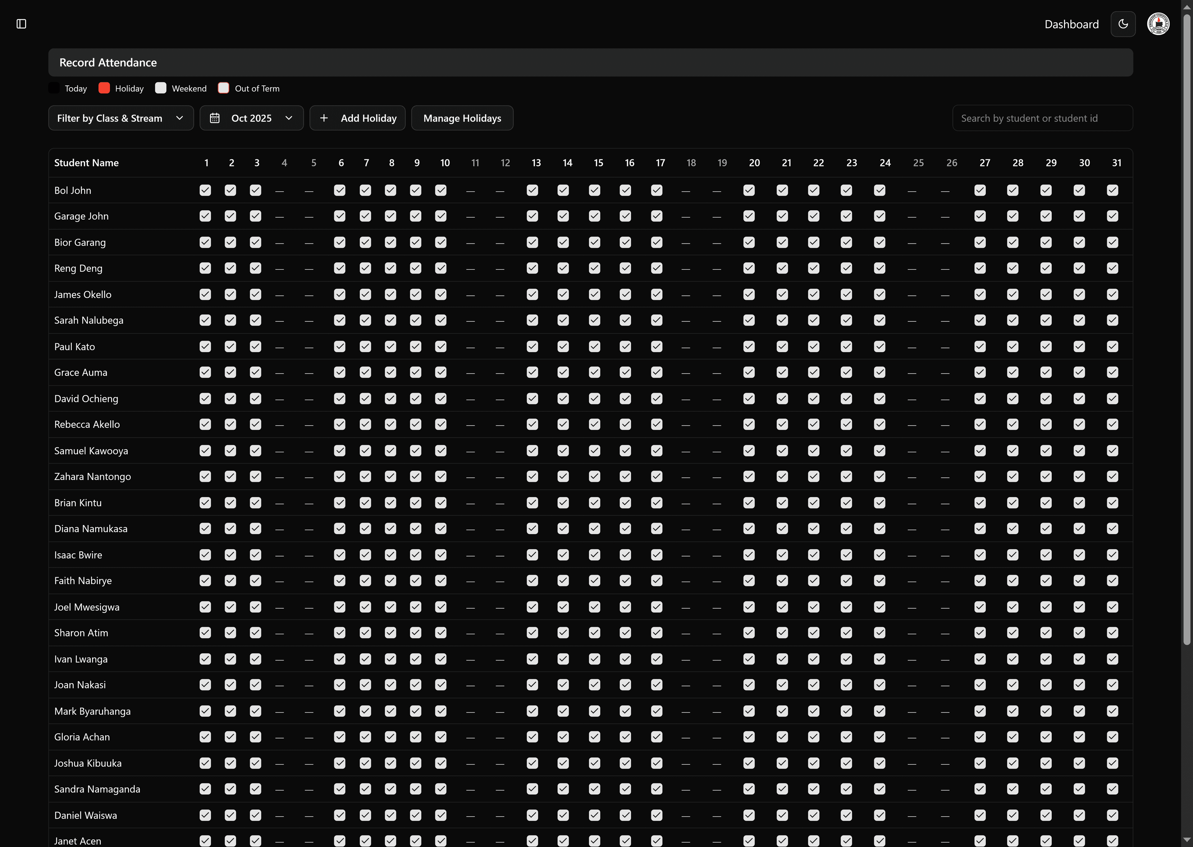 record-attendance illustration dark